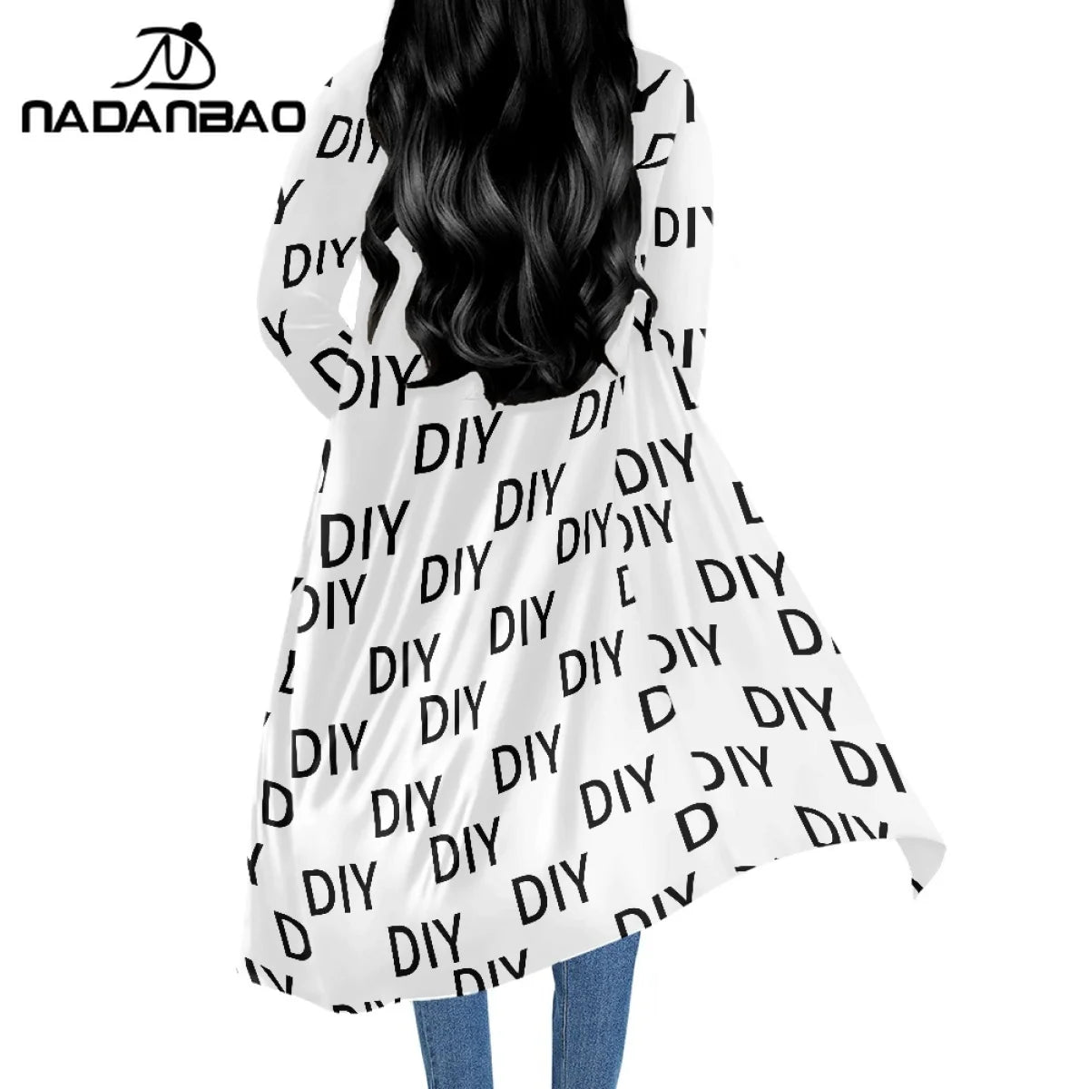 Your Image Customized Women's Long Sleeved Cloak DIY Your Own Logo or Text Casual Shirts Custom Spring Loose Cardigan Streetwear